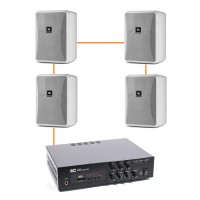Акустика для ресторану 4 настінні колонки JBL Control 23-1 | білий