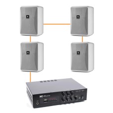 Акустика для ресторана 4 настенные колонки JBL Control 23-1 | белый