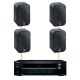 Акустика для ресторана 4 настенные колонки JBL Control 1 Pro-Onkyo | черный
