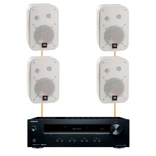 Акустика для магазина 4 настенные колонки JBL Control 1 Pro-Onkyo | белый