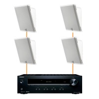 Акустика для ресторана 4 настенные колонки JBL SLP14-Onkyo | белый