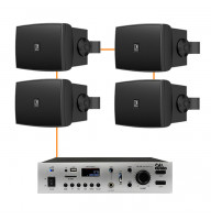 Акустическая система для помещения 4 настенные колонки Audac WX302MK2 | черный