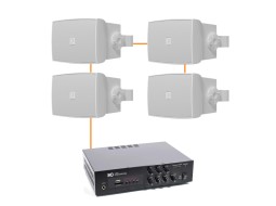 Акустика для магазину 4 настінні колонки Audac WX302MK2 | білий
