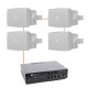 Акустика для ресторана 4 настенные колонки Audac WX502MK2 | белый
