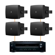 Акустика для ресторана 4 настенные колонки Audac WX802MK2-Onkyo | черный