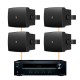 Акустика для ресторана 4 настенные колонки Audac WX802MK2-Onkyo | черный