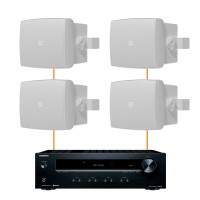 Акустика для ресторана 4 настенные колонки Audac WX802MK2-Onkyo | белый