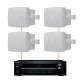 Акустика для ресторана 4 настенные колонки Audac WX802MK2-Onkyo | белый