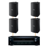 Акустика для ресторана 4 настенные колонки Yamaha VS6-Onkyo | черный