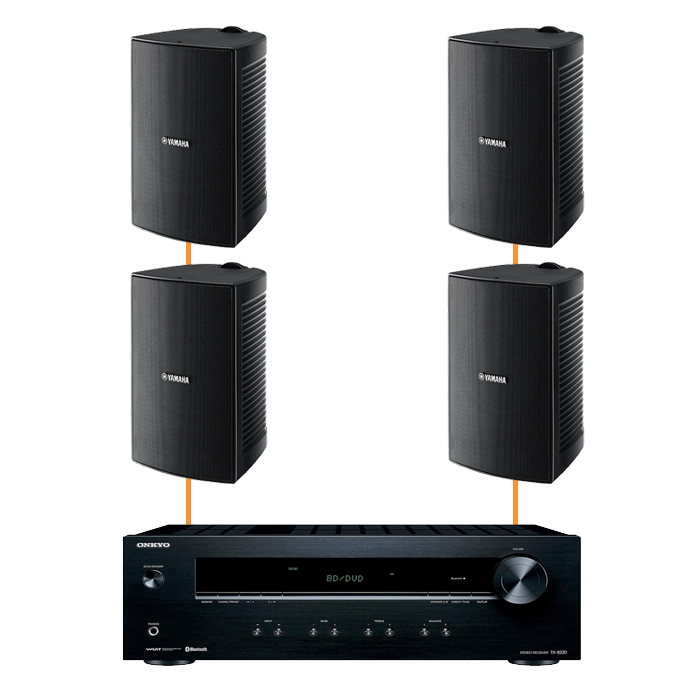 Акустика для офиса 4 настенные колонки Yamaha VS4-Onkyo | черный