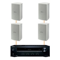 Акустика для ресторана 4 настенные колонки Yamaha VS6-Onkyo | белый