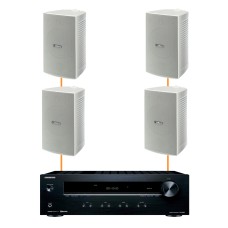Акустика для ресторана 4 настенные колонки Yamaha VS6-Onkyo | белый