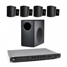 Акустична система для приміщення 4 настінних колонок JBL із сабвуфером | чорний