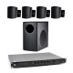 Акустична система для приміщення 4 настінних колонок JBL із сабвуфером | чорний