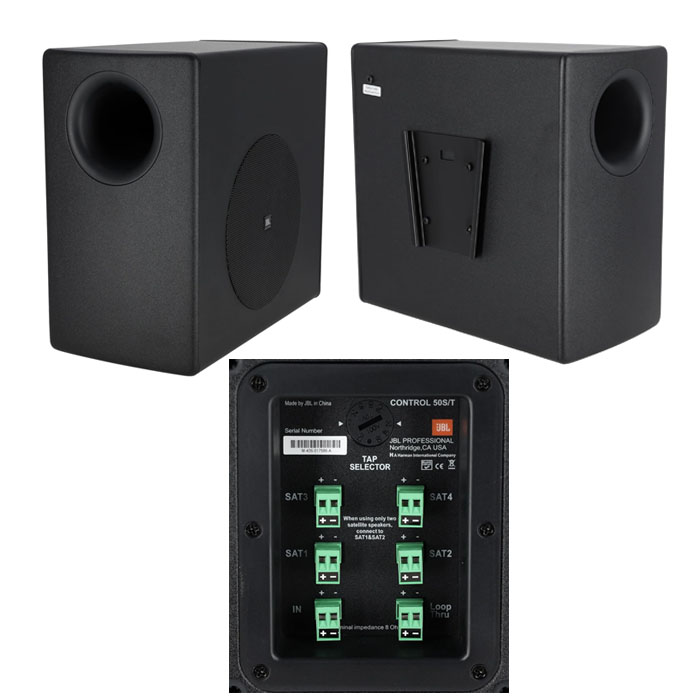 Акустична система для приміщення 4 настінних колонок JBL із сабвуфером | чорний