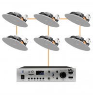 Акустическая система для помещения 6 потолочных динамика Audac CENA706 белый