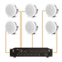 Акустическая система для помещения 6 потолочных динамика JBL Control 24CT Micro белый | 6 зонн