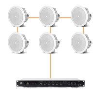 Акустика для магазина 6 потолочных динамика JBL Control 24CT Micro белый