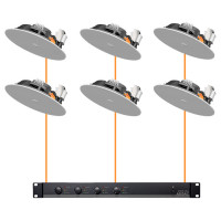 Акустическая система для помещения 6 потолочных динамика JBL Stage 280C-Audac белый