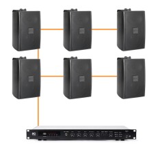 Акустика для магазина 6 настенных колонок BOSCH LB2-UC15 | черный