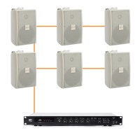 Акустика для магазина 6 настенных колонок BOSCH LB2-UC30 | белый