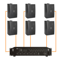 Акустична система для приміщення 6 настінних колонки BOSCH LB2-UC15 черный | 6 зонн