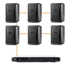 Акустика для магазина 6 настенных колонок JBL Control 23-1 | черный