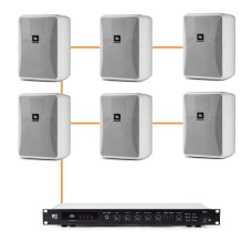 Акустика для магазина 6 настенных колонок JBL Control 23-1 | белый