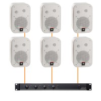 Акустика для магазина 6 настенных колонок JBL Control 1 Pro-Audac | белый