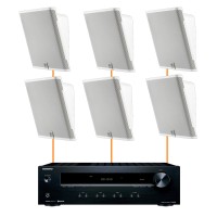 Акустика для магазина 6 настенных колонок JBL SLP12-Onkyo | белый