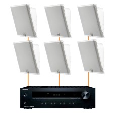 Акустика для магазина 6 настенных колонок JBL SLP12-Onkyo | белый