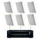 Акустика для магазина 6 настенных колонок JBL SLP12-Onkyo | белый