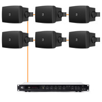 Акустическая система для помещения 6 настенных колонок Audac WX502MK2 | черный