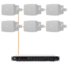 Акустика для магазина 6 настенных колонок Audac WX302MK2 | белый
