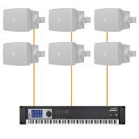 Акустическая система для помещения 6 настенных колонки Audac WX802-SMQ | белый