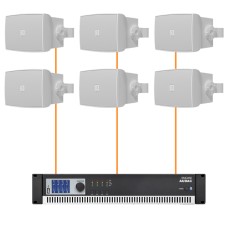 Акустика для магазина 6 настенных колонки Audac WX802-SMQ | белый