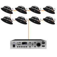 Акустична система для приміщення 8 стельових динаміка Audac CENA706 чорний