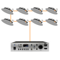 Акустична система для приміщення 8 стельових динаміка Audac CENA706 білий