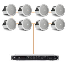 Акустика для магазина 8 потолочных динамика JBL Control 14C/T белый