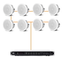 Акустика для магазина 8 потолочных динамика JBL Control 24CT Micro белый