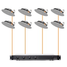 Акустика для магазина 8 потолочных динамика JBL Stage 280C-Audac белый