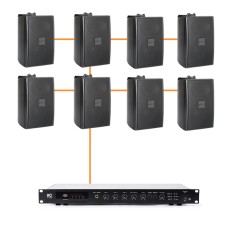 Акустика для магазина 8 настенных колонок BOSCH LB2-UC30 | черный