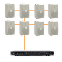 Акустическая система для помещения 8 настенных колонок BOSCH LB2-UC30 | белый