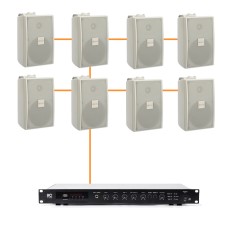 Акустика для магазина 8 настенных колонок BOSCH LB2-UC15 | белый