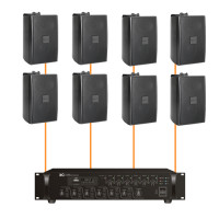 Акустична система для приміщення 8 настінних колонки BOSCH LB2-UC15 черный | 6 зонн