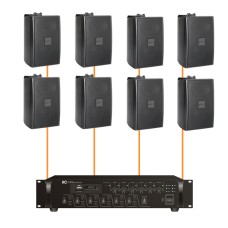 Акустика для магазина 8 настенных колонки BOSCH LB2-UC15 черный | 6 зонн