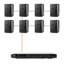 Акустика для магазина 8 настенных колонок JBL Control 23-1 | черный