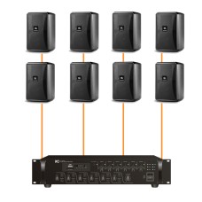 Акустика для магазина 8 настенных колонки JBL Control 23-1 черный | 6 зонн