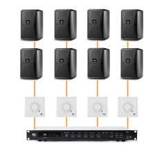 Акустика для магазина 8 настенных колонки JBL Control 23-1 черный | регулятор