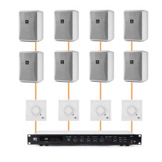 Акустика для офиса 8 настенных колонки JBL Control 23-1 белый | регулятор